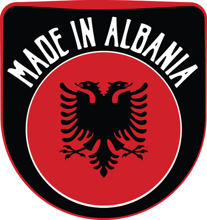 Made in Albania badge sign. Vector illustrationのイラスト素材