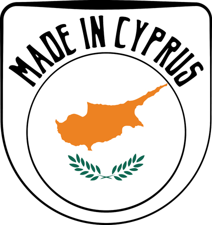 Made in Cyprus badge sign. Vector illustrationの写真素材