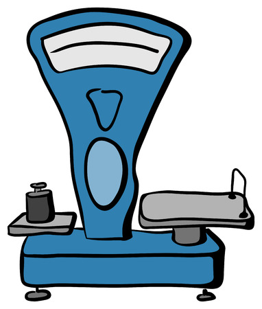 Old Vintage blue soviet scale vector illustrationのイラスト素材