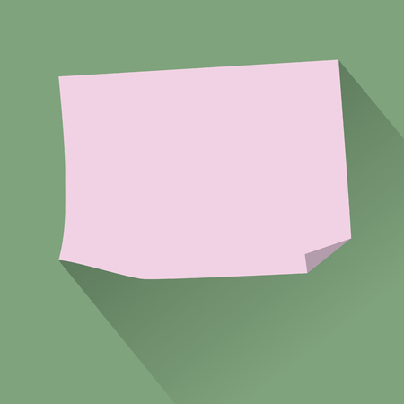 Empty Sticky paper note. Flat design with shadowのイラスト素材