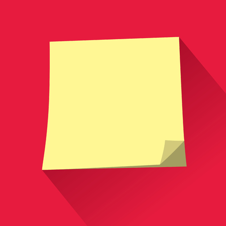 Empty Sticky paper note. Flat design with shadowの写真素材