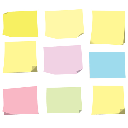 Empty Sticky paper note. Flat design with shadowの写真素材