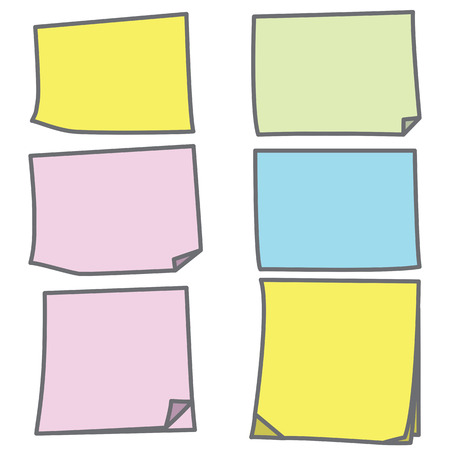 Empty Sticky paper note. Flat design with shadowの写真素材