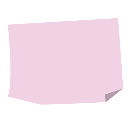 Empty Sticky paper note. Flat design with shadowのイラスト素材
