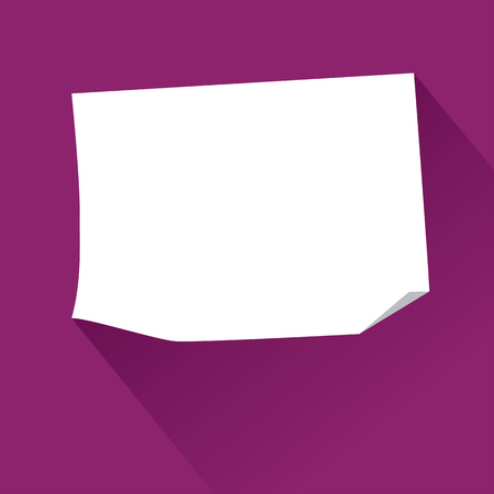 Empty Sticky paper note. Flat design with shadowのイラスト素材