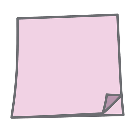 Empty Sticky paper note. Flat design with shadowの写真素材