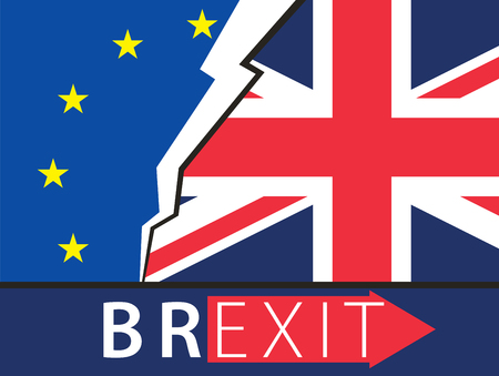 Brexit Great Britain leaving EU vector illustrationの写真素材