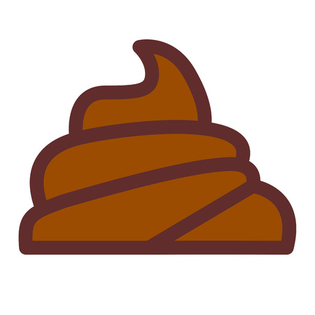 Large pile of fresh shit. Vector illustration