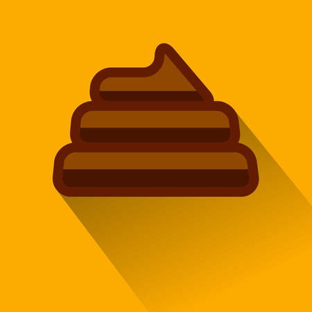 Large pile of fresh shit. Flat design vector illustration. EPS10の写真素材