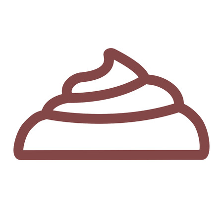 Large pile of fresh shit. Linear thin line vector illustrationのイラスト素材