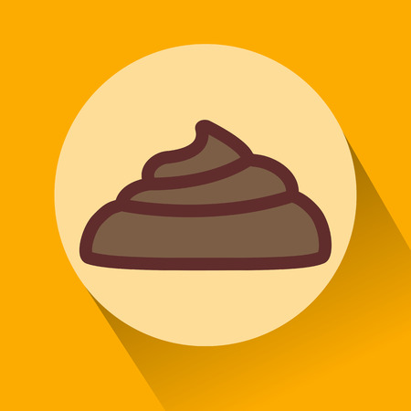 Large pile of fresh shit. Flat design vector illustration. EPS10の写真素材