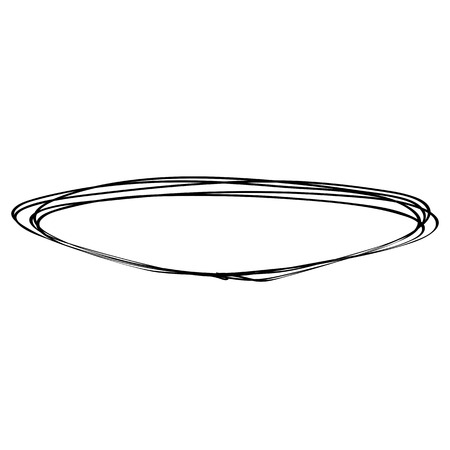 Hand drawn Circle sketch Doodle Frames. Vector illustrationのイラスト素材