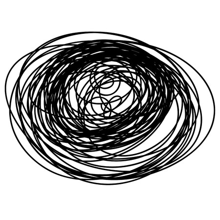 Hand drawn Circle sketch Doodle Frames. Vector illustrationのイラスト素材