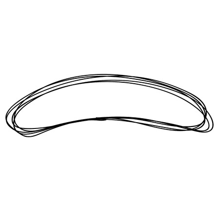 Hand drawn Circle sketch Doodle Frames. Vector illustrationの写真素材