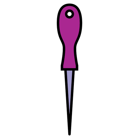 Sharp Awl Tool. Flat design vector illustrationのイラスト素材