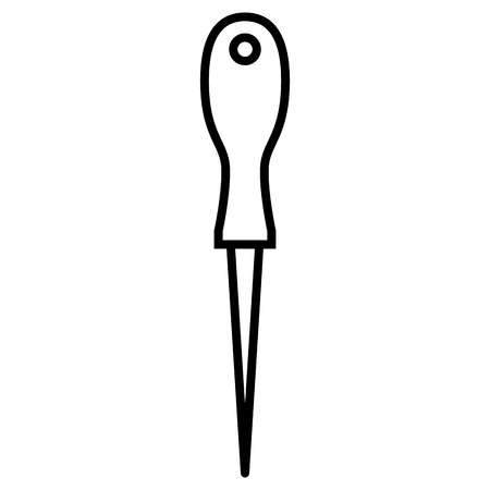 Sharp Awl Tool. Flat design vector illustrationの写真素材