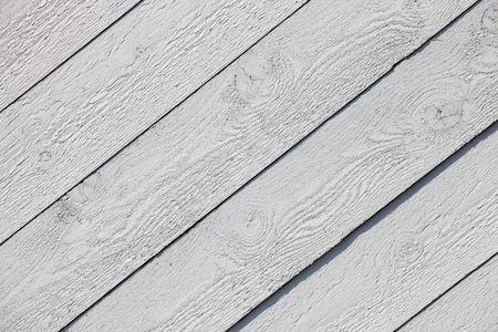 Rustic White painted wooden planks backgroundの写真素材