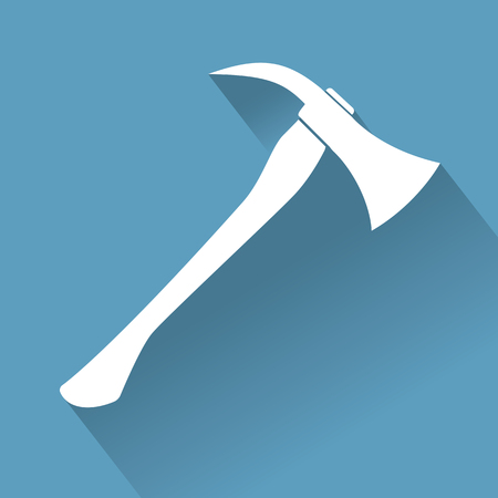 Silhouette of Firefighters Axe. Flat design vector illustrationのイラスト素材