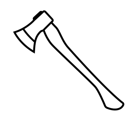 Axe. Linear thin line vector illustrationの写真素材