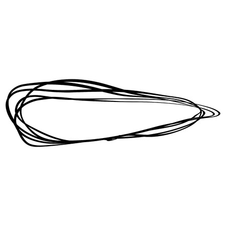 Hand drawn Circle sketch Doodle Frames. Vector illustrationの写真素材