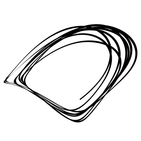 Hand drawn Circle sketch Doodle Frames. Vector illustrationの写真素材