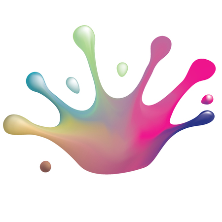 Liquid Color splash crown. Vector illustration with gradient meshの写真素材