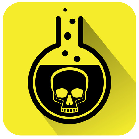 Poisonous Chemical warning sign. Vector illustrationのイラスト素材