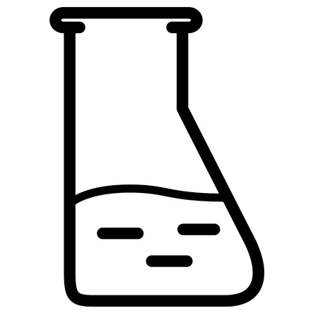 Chemical test tube icon. Vector illustrationのイラスト素材