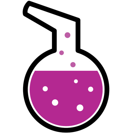 Chemical test tube icon. Vector illustrationのイラスト素材