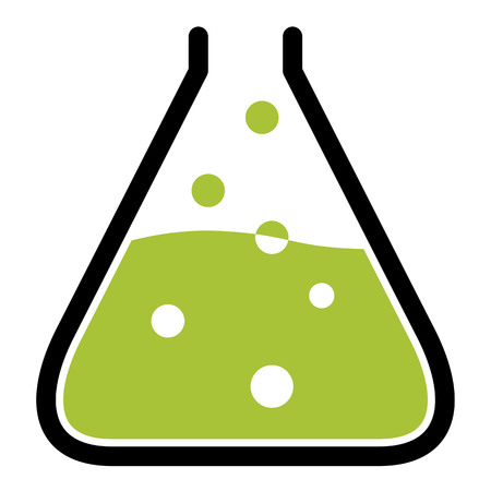 Chemical test tube icon. Vector illustrationのイラスト素材