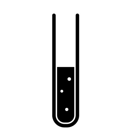 Chemical test tube icon. Vector illustrationのイラスト素材