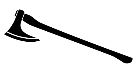 Silhouette of Executioner Axe vector illustrationの写真素材