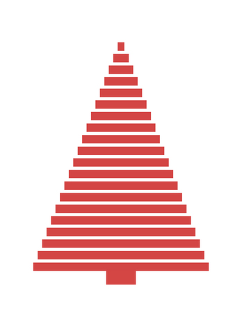 Christmas Tree on white background Vector illustrationのイラスト素材