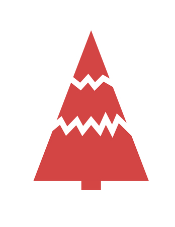 Christmas Tree on white background. Vector illustrationのイラスト素材