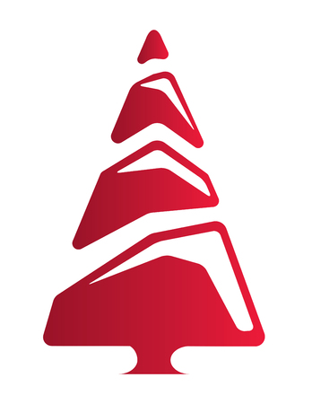 Christmas Tree on white background Vector illustrationのイラスト素材
