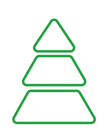 Christmas Tree on white background. Vector illustrationの写真素材