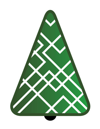 Christmas Tree on white background. Vector illustrationの写真素材