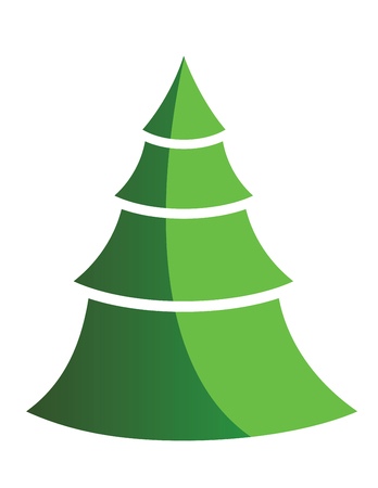 Christmas Tree on white background. Vector illustrationの写真素材
