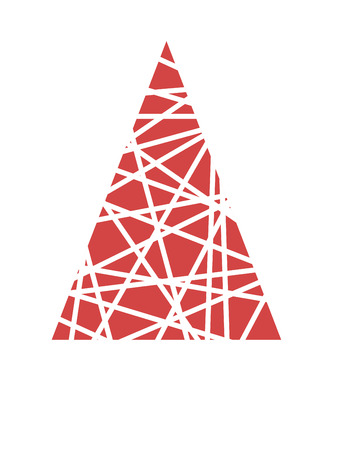 Christmas Tree on white background. Vector illustrationの写真素材