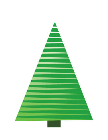 Christmas Tree on white background. Vector illustrationの写真素材