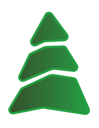Christmas Tree on white background. Vector illustrationの写真素材
