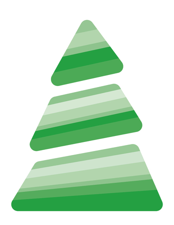 Christmas Tree on white background. Vector illustrationの写真素材