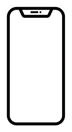 Modern smartphone linear vector illustration. Editable lineの写真素材