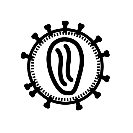 AIDS HIV virus linear vector illustrationの写真素材