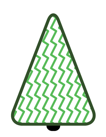 Christmas Tree on white background. Vector illustrationのイラスト素材