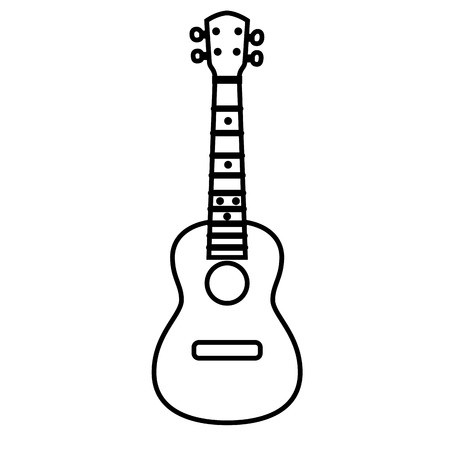 Concert Ukulele - Hawaiian string musical instrument. Vector illustration.の写真素材
