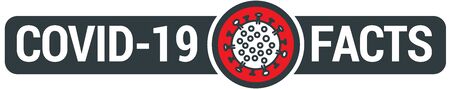 Covid-19 Facts sign with virus illustration. Vector iconのイラスト素材
