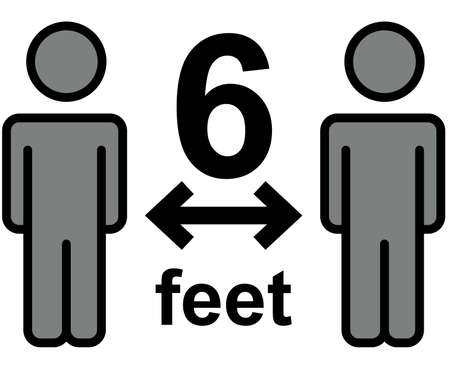 Keep safe social distance signのイラスト素材