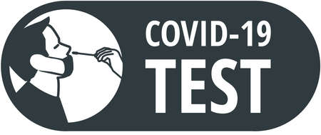 Covid-19 virus swab test iconのイラスト素材