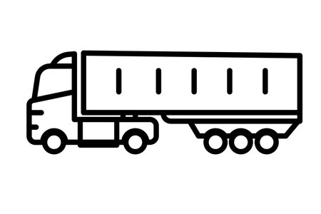 Cabover truck Cargo Transportation Truck or Lorryのイラスト素材